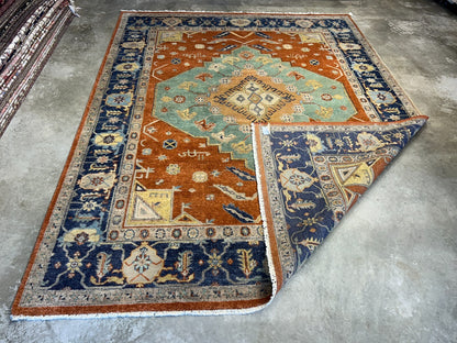 9'2"x11'11" Hand-Knotted 100%  Wool Pile IndoSerapi Rug