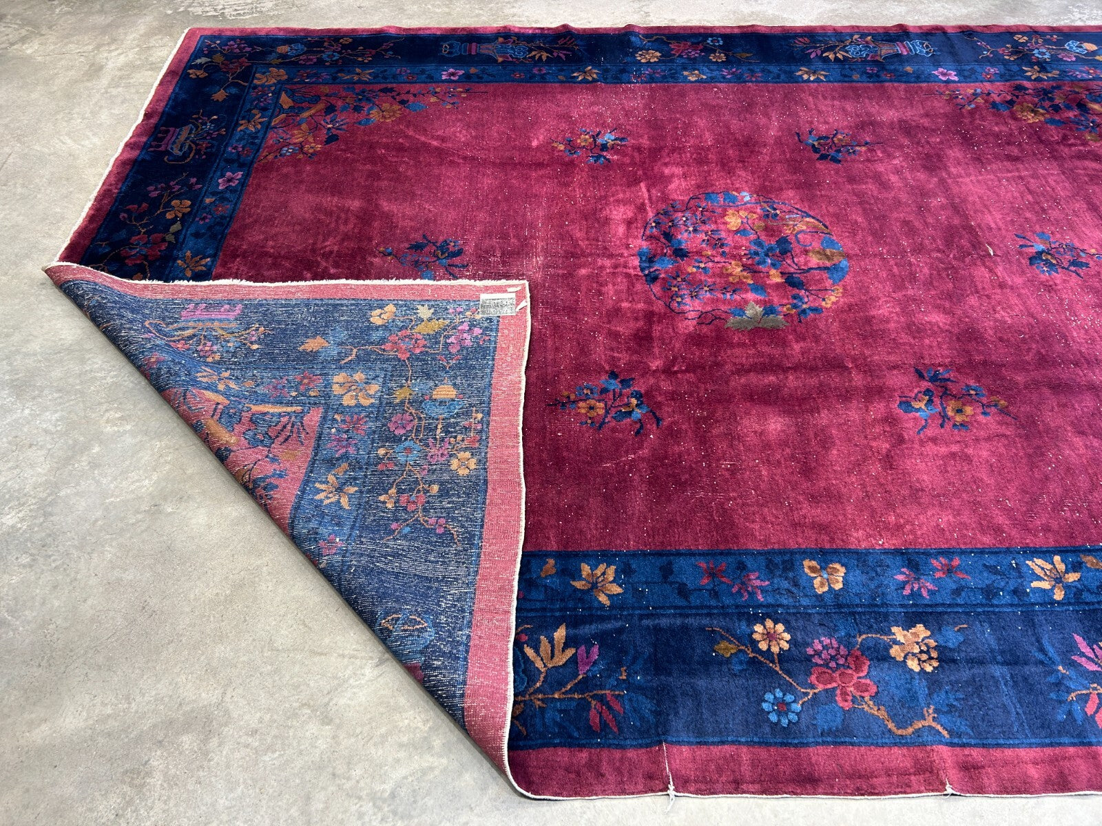 9'x12' Collector Antique Hand-Knotted 100% Wool Pile Art Deco Nichols Rug