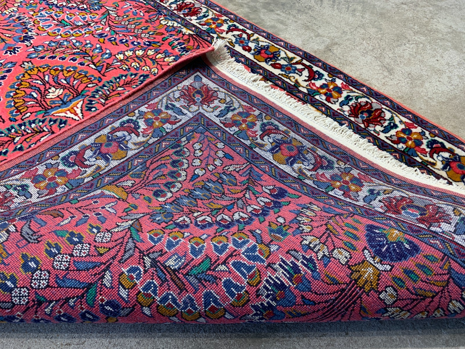 3'6"x5'2'' Hand-Knotted 100% Wool Pile Sarouke Area Rug