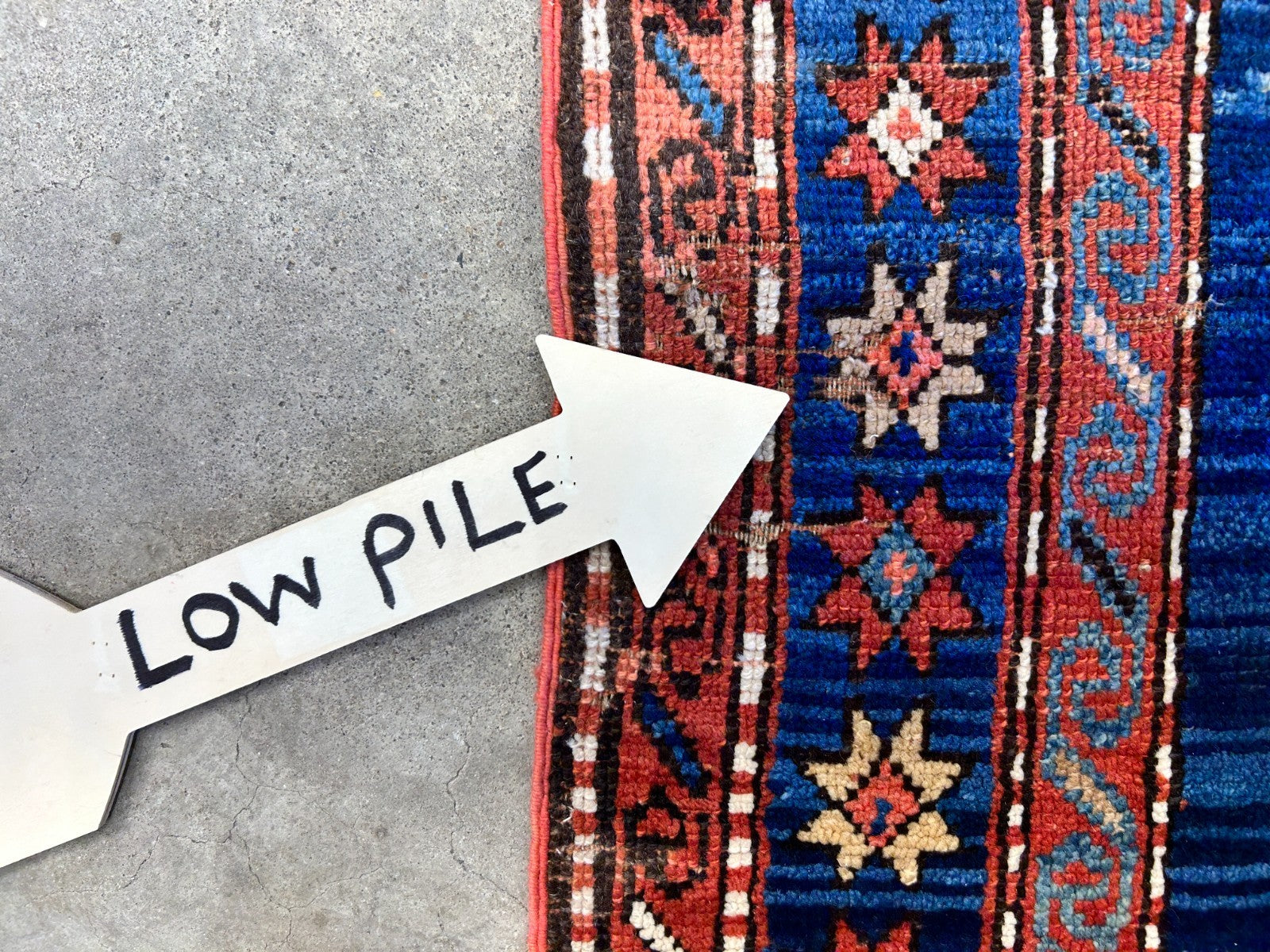 Collector Item - 4'1"x7'3" Antique Hand-Knotted 100% Wool Pile Russian Kazak Rug