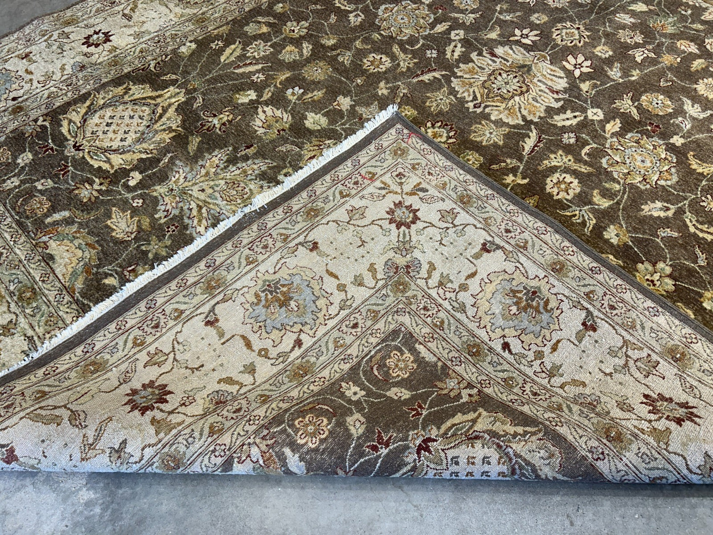9'x12' Hand-Knotted 100% Wool Pile Agra Rug