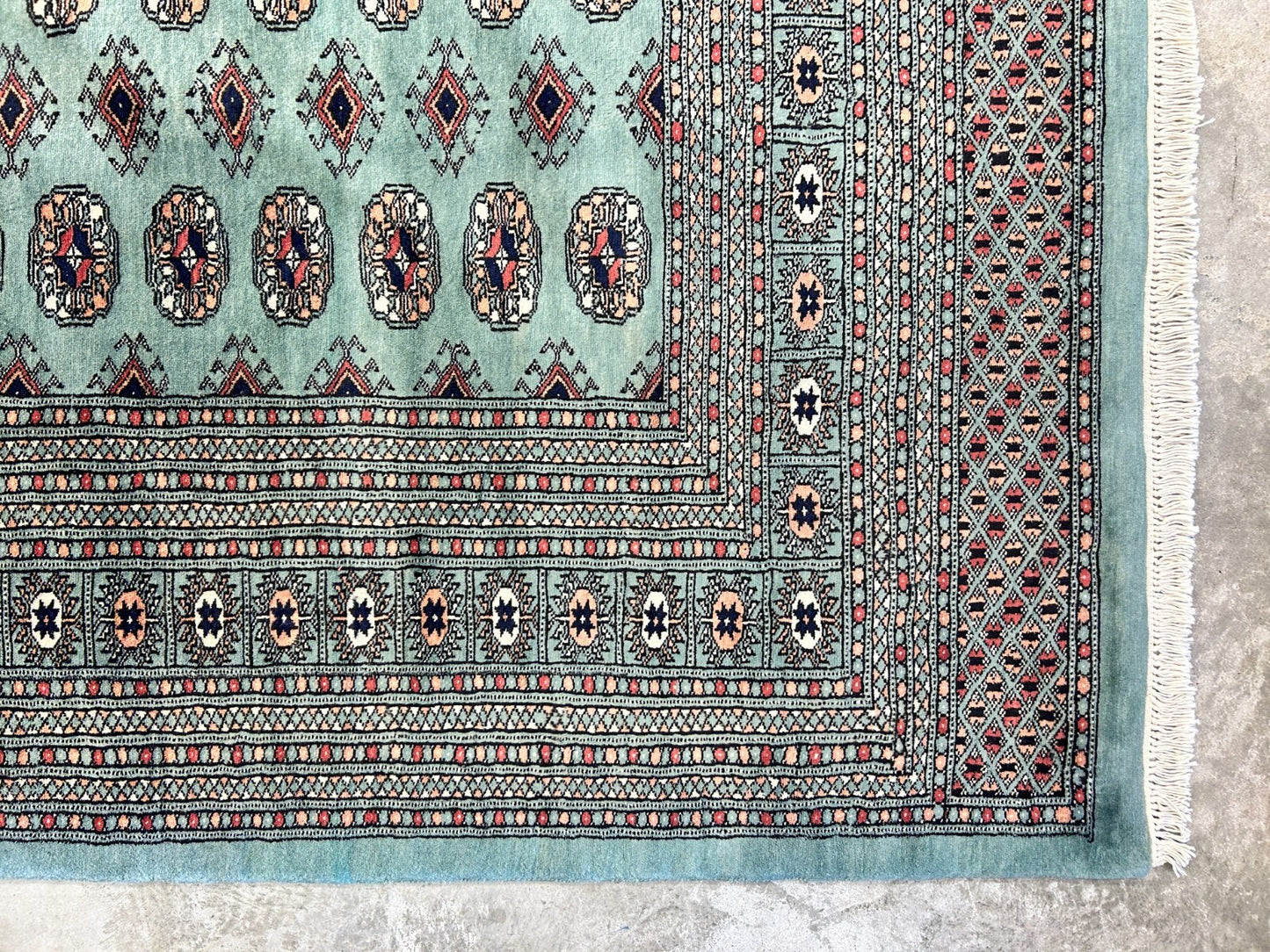 9'2"x12'2" Hand-Knotted 100% Wool Pile Bokhara Design Carpet - Area Rug