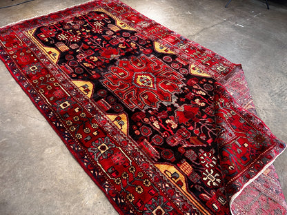 5'0" x 9'11" Hand-Knotted 100% Wool Pile Nahavande Area Rug - Carpet
