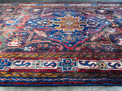4'8" x 9'3" Hand-Knotted 100% Wool Pile Nahavande Area Rug - Carpet
