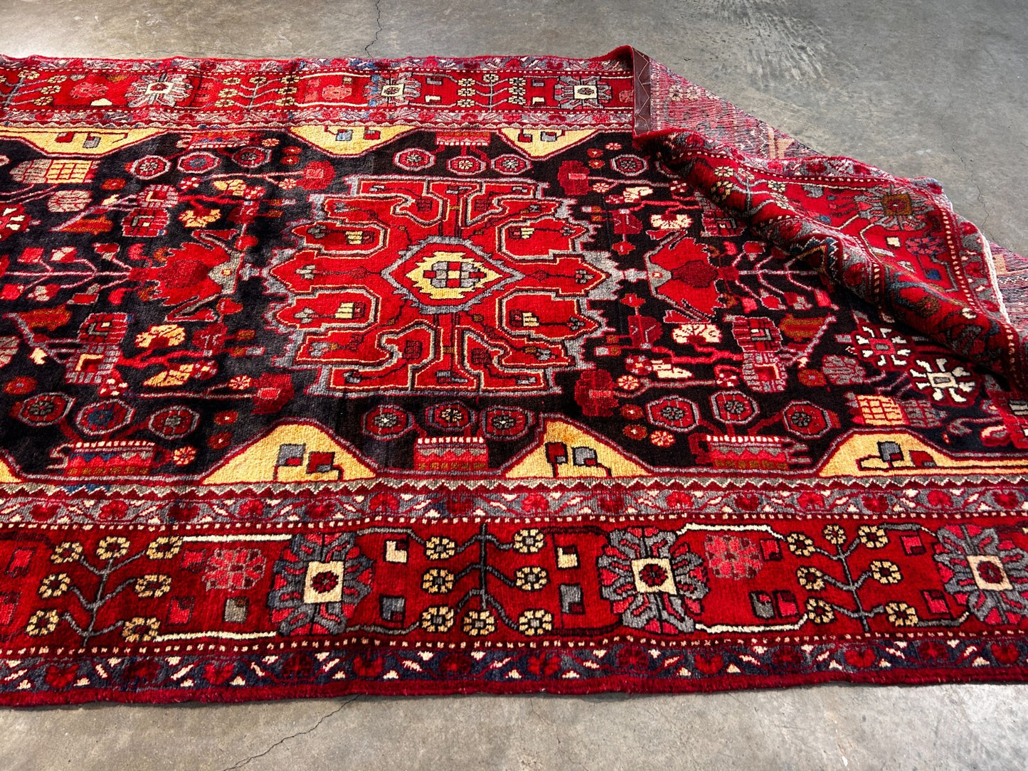 5'0" x 9'11" Hand-Knotted 100% Wool Pile Nahavande Area Rug - Carpet