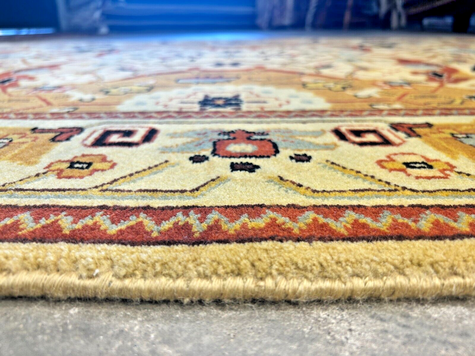 6'2"x9'0" Hand-Knotted 100% Wool Pile Indian Bakhsayeshe Carpet - Area Rug