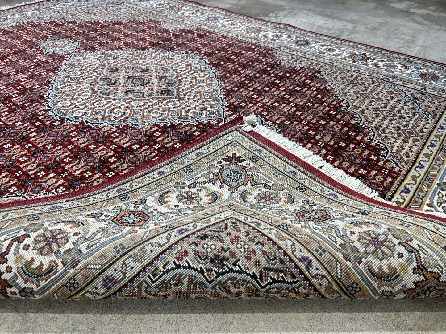 5'8"x7'8" Hand-Knotted 100% Wool Pile Tabrize Design Carpet - Area Rug