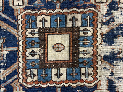 Collector Item- 10’5”x12’8” Old Antique Hand-Knotted Wool Pile Serapie Area Rug