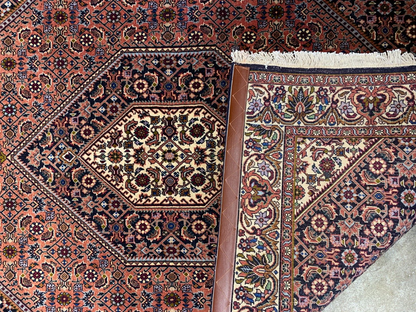 3'7"x5'7" Hand-Knotted 100% Wool Pile Bijare Carpet - Area Rug