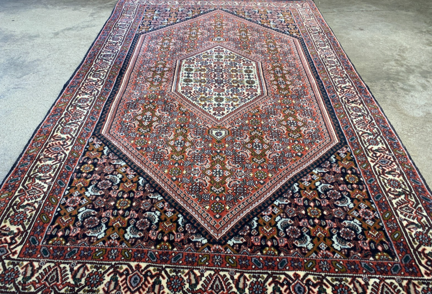 2'11"x4'11'' Hand-Knotted 100% Wool Bidjare Area Rug - Area Carpet