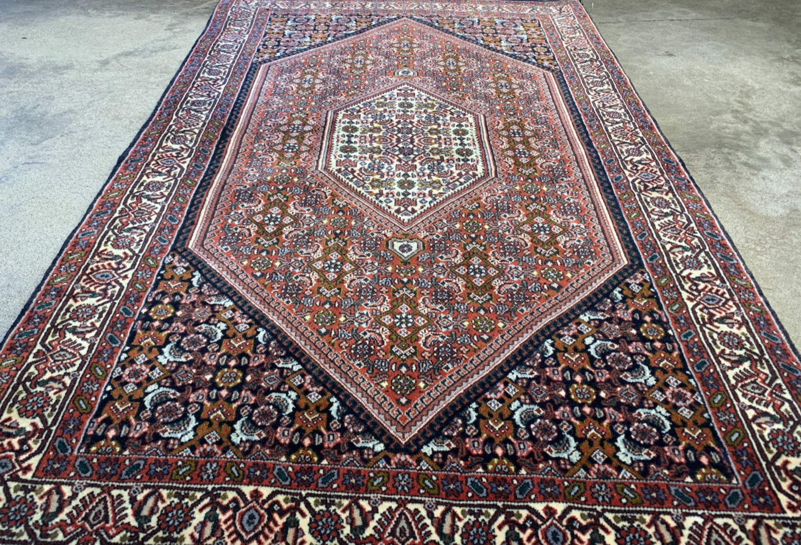 2'11"x4'11'' Hand-Knotted 100% Wool Bidjare Area Rug - Area Carpet