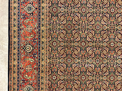 9'x12' Fine Hand-Knotted 100% Wool Pile Herati Design Carpet - Area Rug