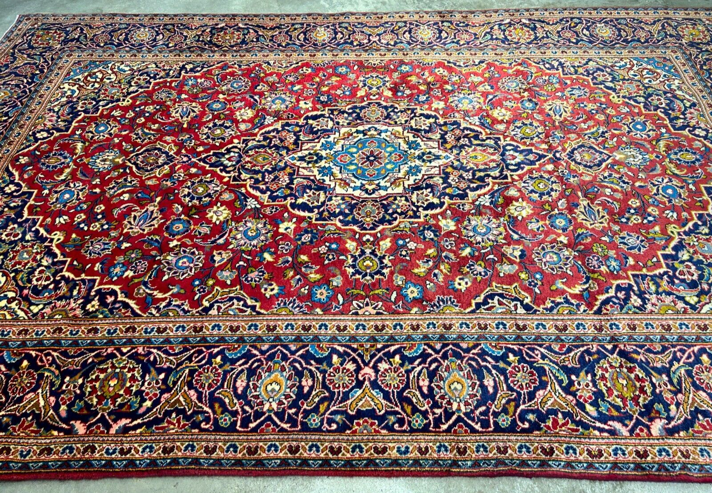 6'4"x9'11" Hand-Knotted 100% Wool Pile Kashanne Carpet - Area Rug