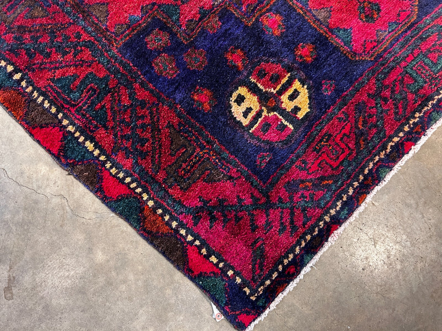 4'10" x 8'10" Hand-Knotted 100% Wool Pile Hamadane Area Rug - Carpet