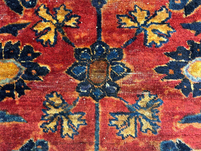 4'10"x6'6" Antique Hand-Knotted 100% Wool Pile Sarouke Area Rug - Carpet