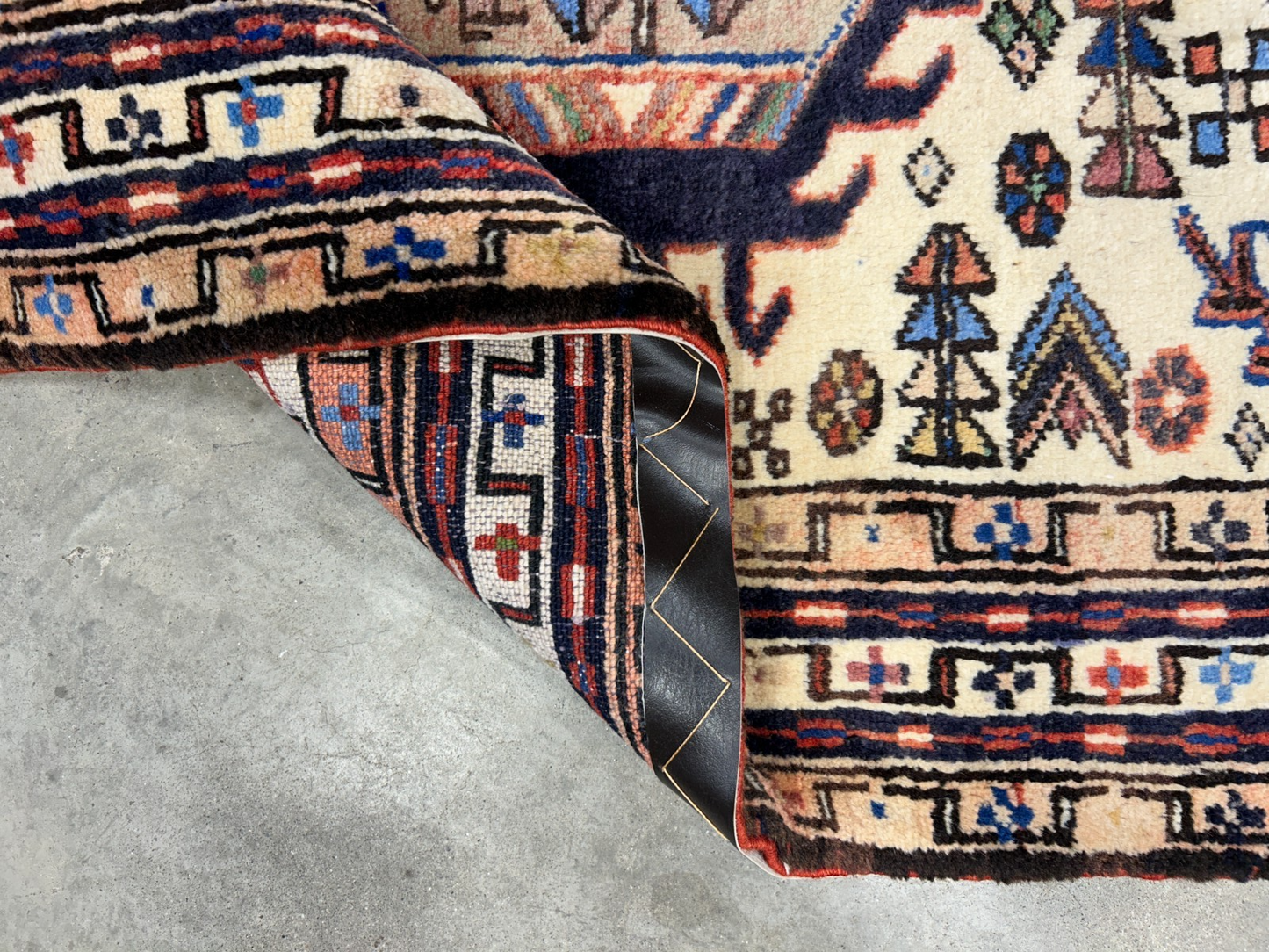 3'8"x5'2" Hand-Knotted 100% Wool Pile Karaja Area Rug - Carpet