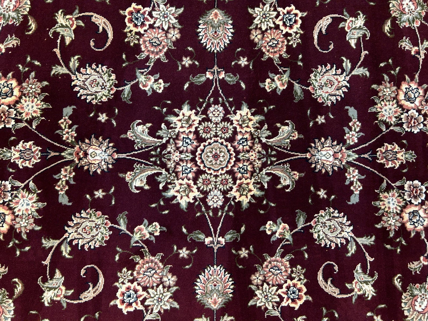 9'x12' Hand-Knotted Wool & Silk Pile SinoPersian Rug