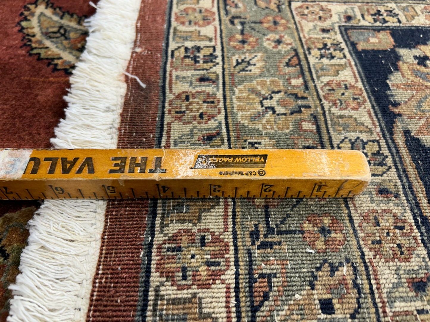 8'10"x12'3" Hand-Knotted 100% Wool Pile Indian Rug