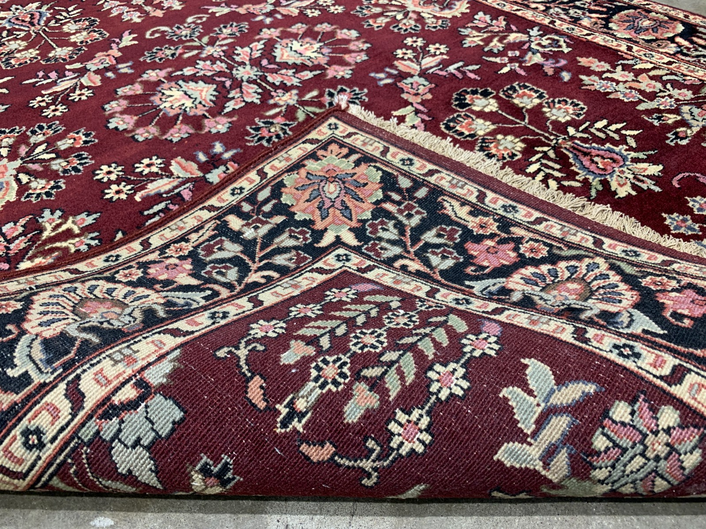 3'11" x 5'10" Hand-Knotted 100% Wool Pile Indian Area Rug - Carpet
