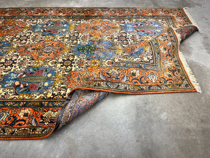 6'7"x10'5" Hand-Knotted 100% Lamb Wool Bakhtiarie Carpet - Area Rug