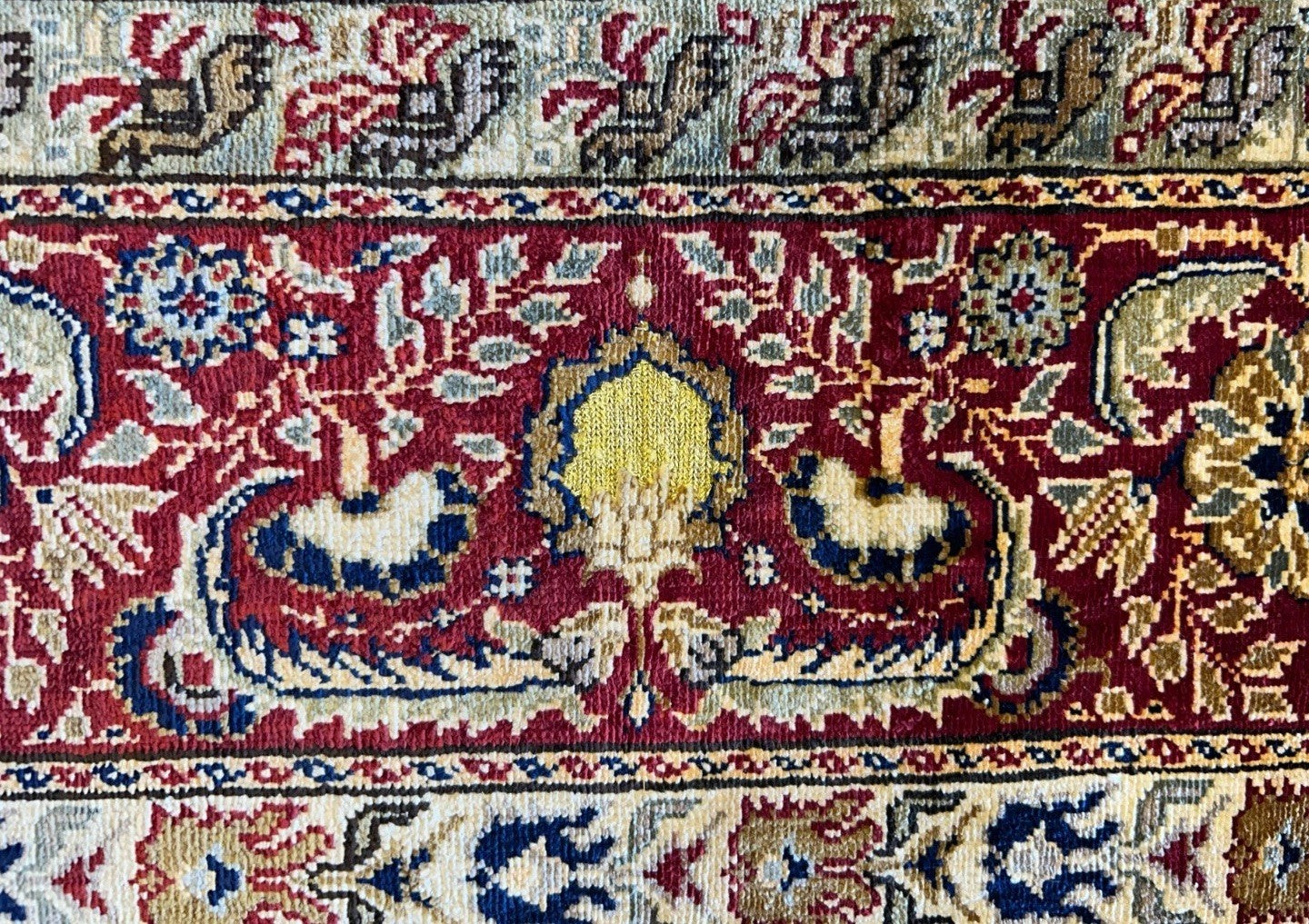 3'x4'5" Exquisite Fine Hand-Knotted 100% Silk Hereke Area Rug