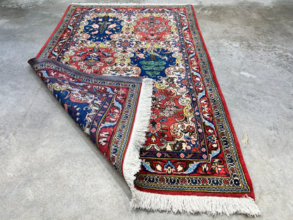 3'5"x5'2" Hand-Knotted 100% Lamb Wool Bakhtiarie Carpet - Area Rug