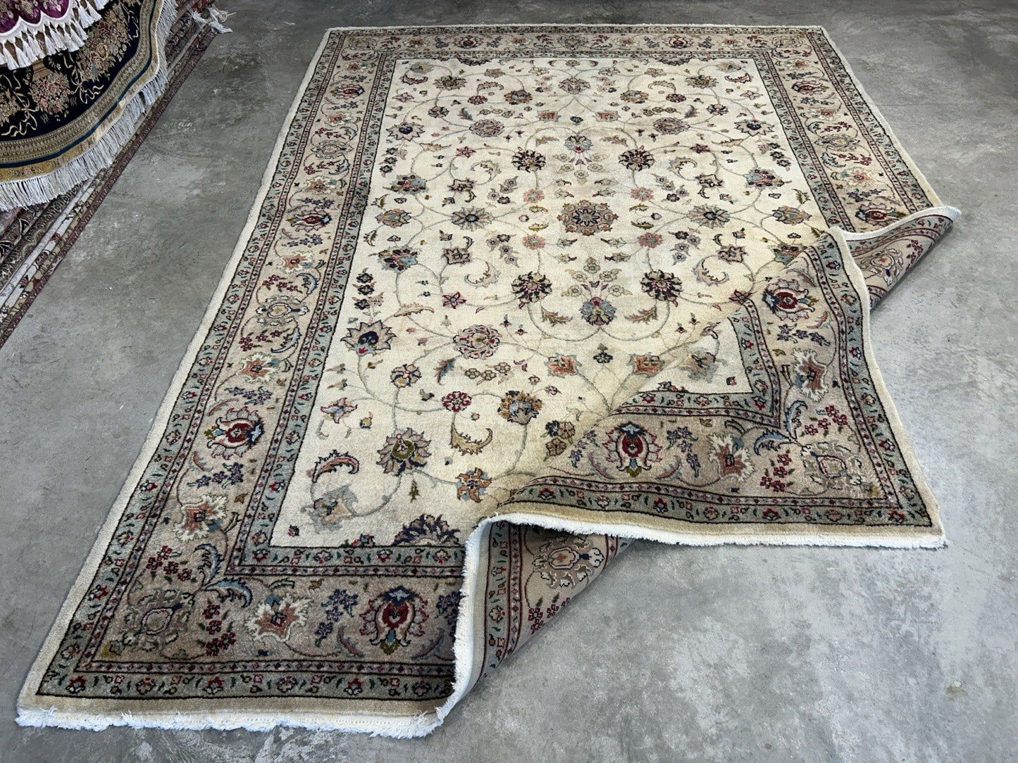 7’x9’11” Vintage Hand-Knotted 100% Wool Pile Tabrize Area Rug - Carpet