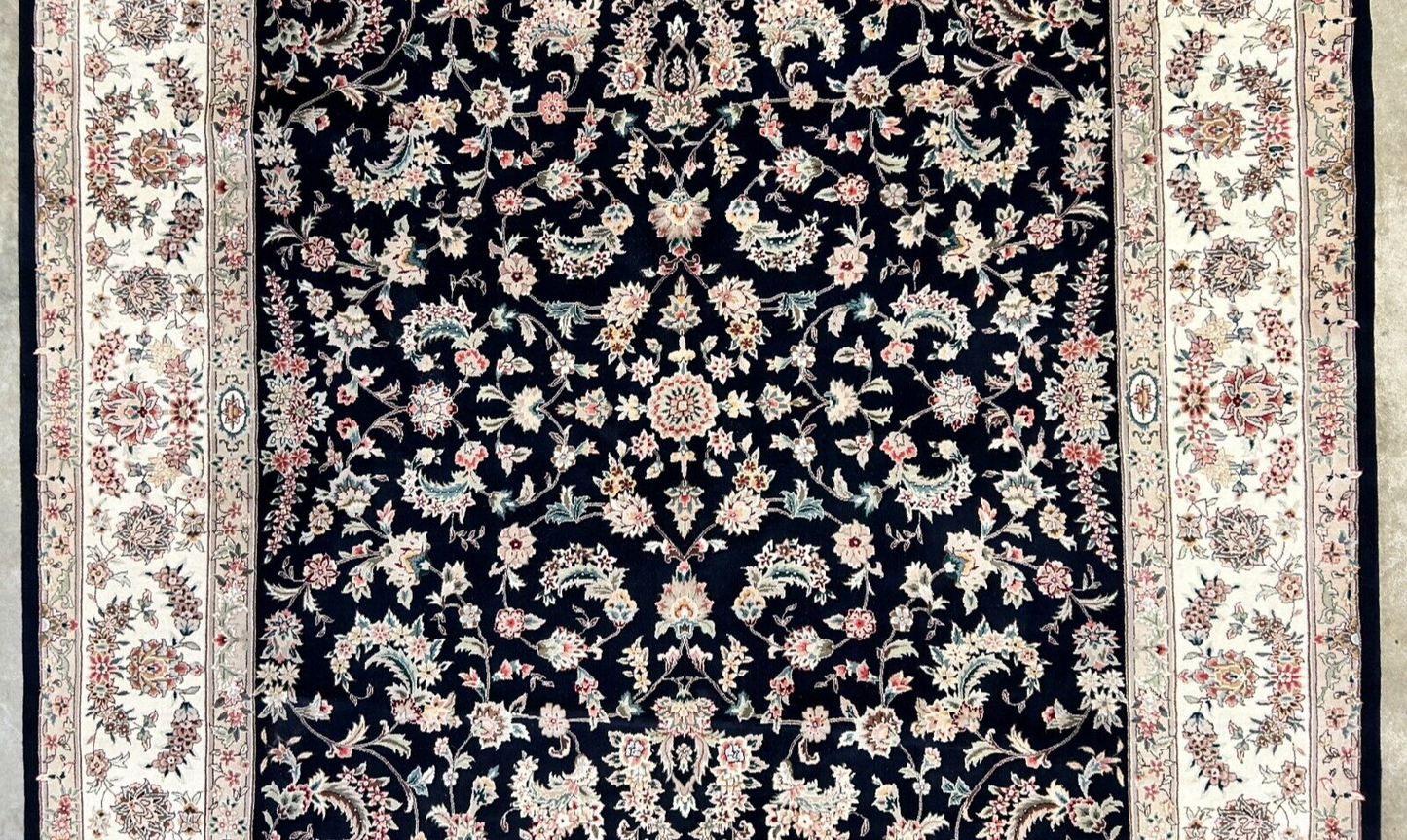 9'x12' Hand-Knotted Wool & Silk Pile Sinopersian Carpet - Area Rug