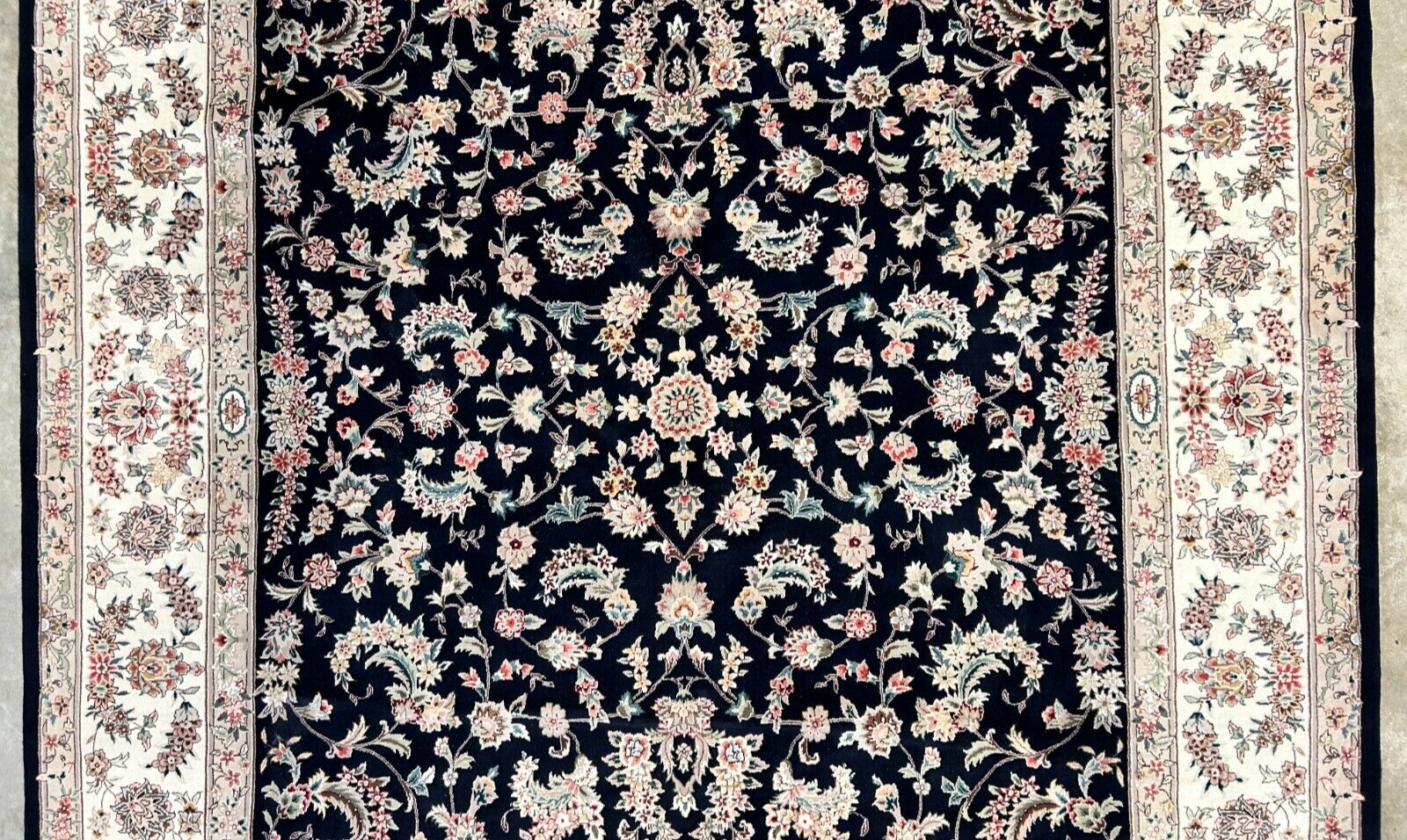 9'x12' Hand-Knotted Wool & Silk Pile Sinopersian Carpet - Area Rug