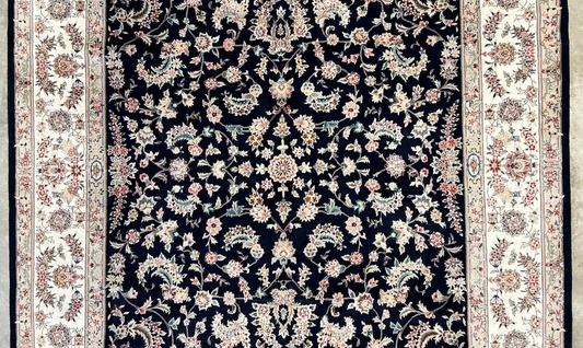 9'x12' Hand-Knotted Wool & Silk Pile Sinopersian Carpet - Area Rug