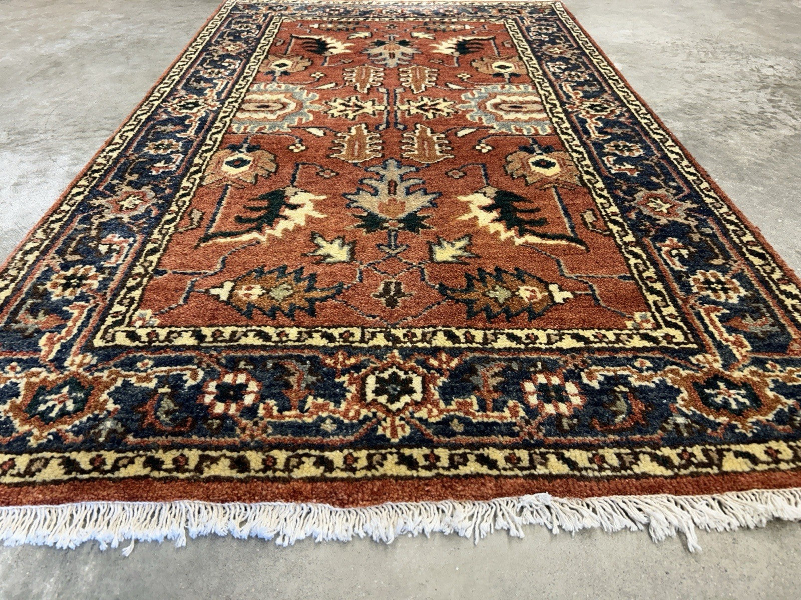 3’1”x5’1” Hand-Knotted 100% Wool Indoserapi Area Rug - Carpet