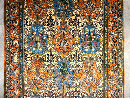 6'7"x10'5" Hand-Knotted 100% Lamb Wool Bakhtiarie Carpet - Area Rug