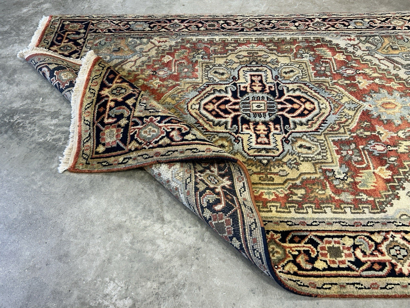 4’1”x6’1” Hand-Knotted 100% Wool Indoserapi Area Rug - Carpet