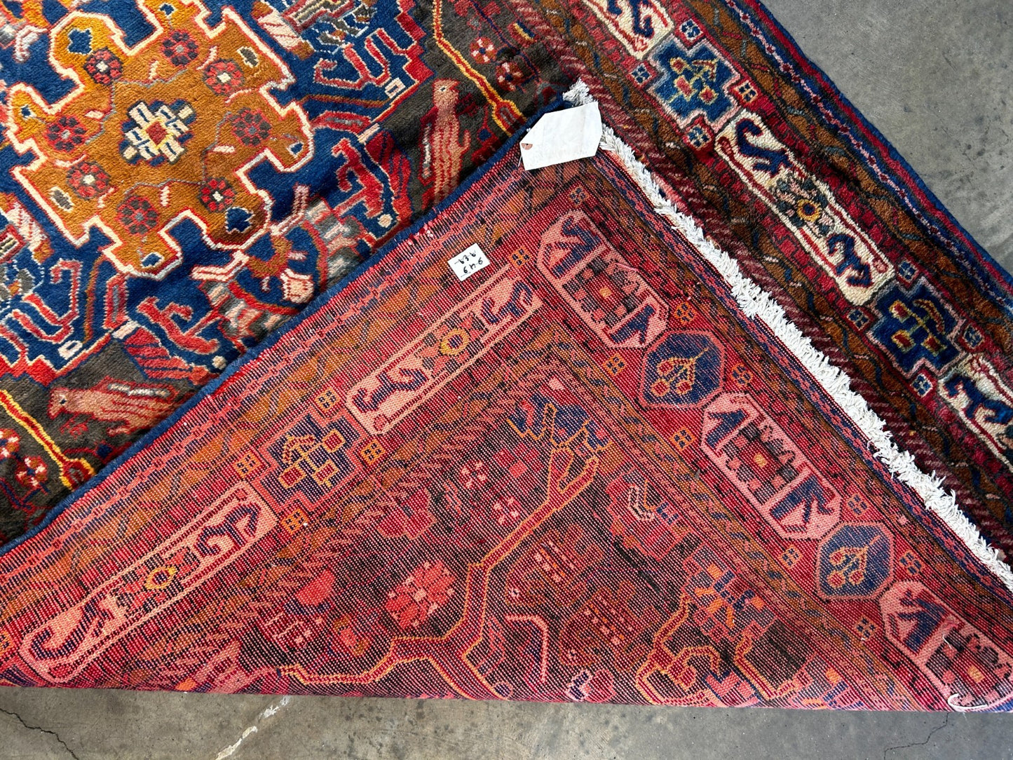 4'8" x 9'3" Hand-Knotted 100% Wool Pile Nahavande Area Rug - Carpet