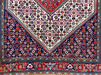 3'9"x5'5" Hand-Knotted 100% Wool Pile Bijare Rug