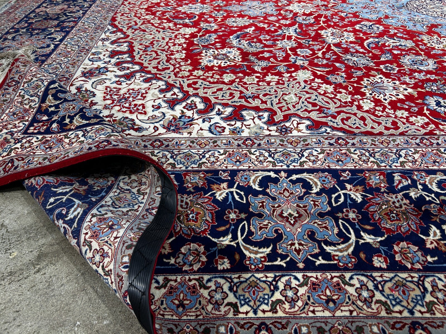 8'10"x12'4" Extra Fine Hand-Knotted Wool & Silk Isfahane Zolfaghari Rug