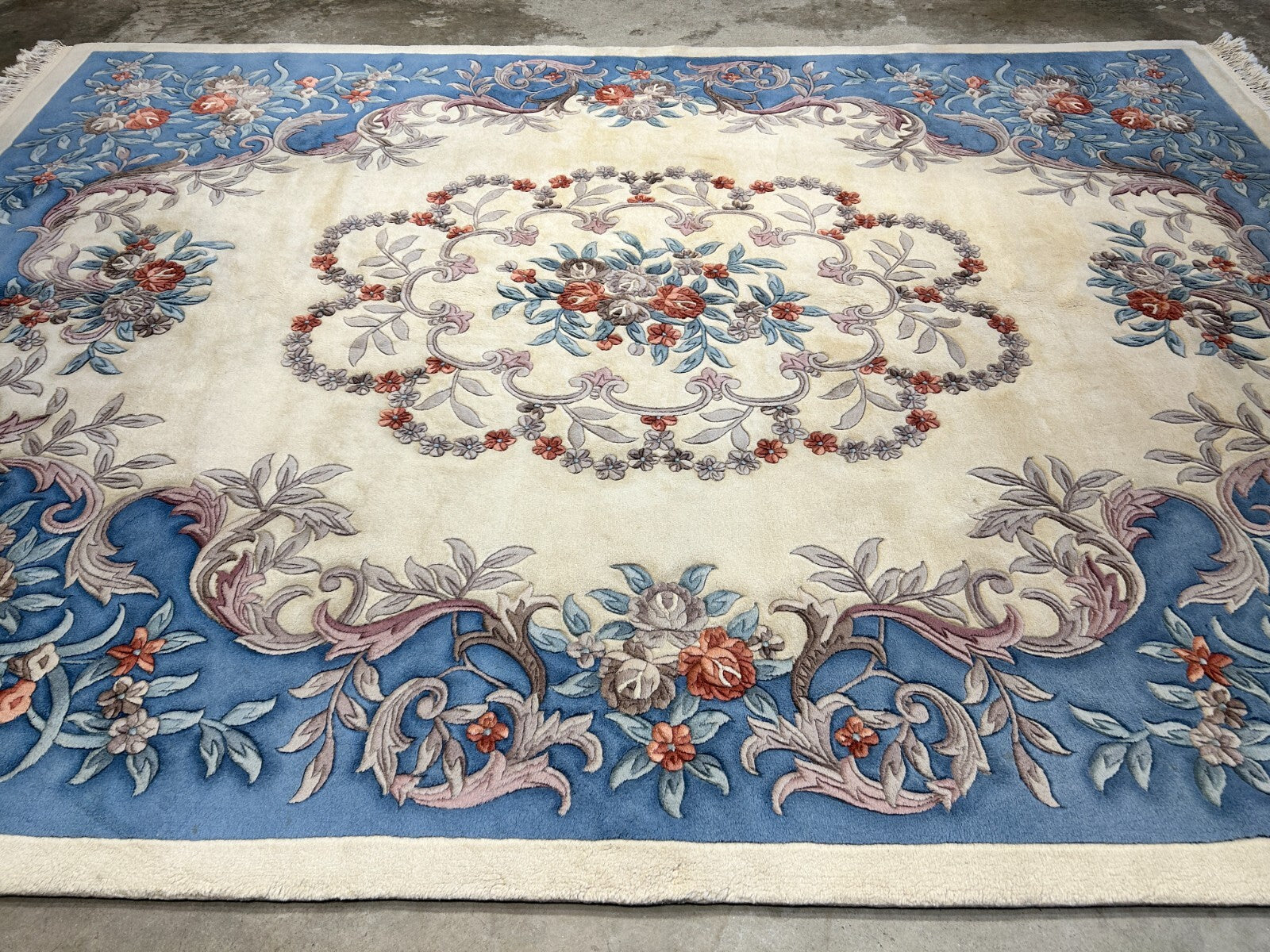 8'2" x 11'2" Hand-Knotted 100% Wool Carpet - Chinese Aubusson Area Rug
