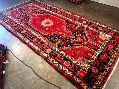 4'10" x 10'0" Hand-Knotted 100% Wool Pile Nahavande Area Rug - Carpet