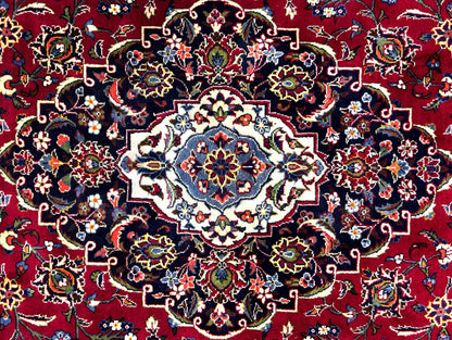 8'2"x12'4" Hand-Knotted 100% Wool Pile Kashane Area Rug - Carpet