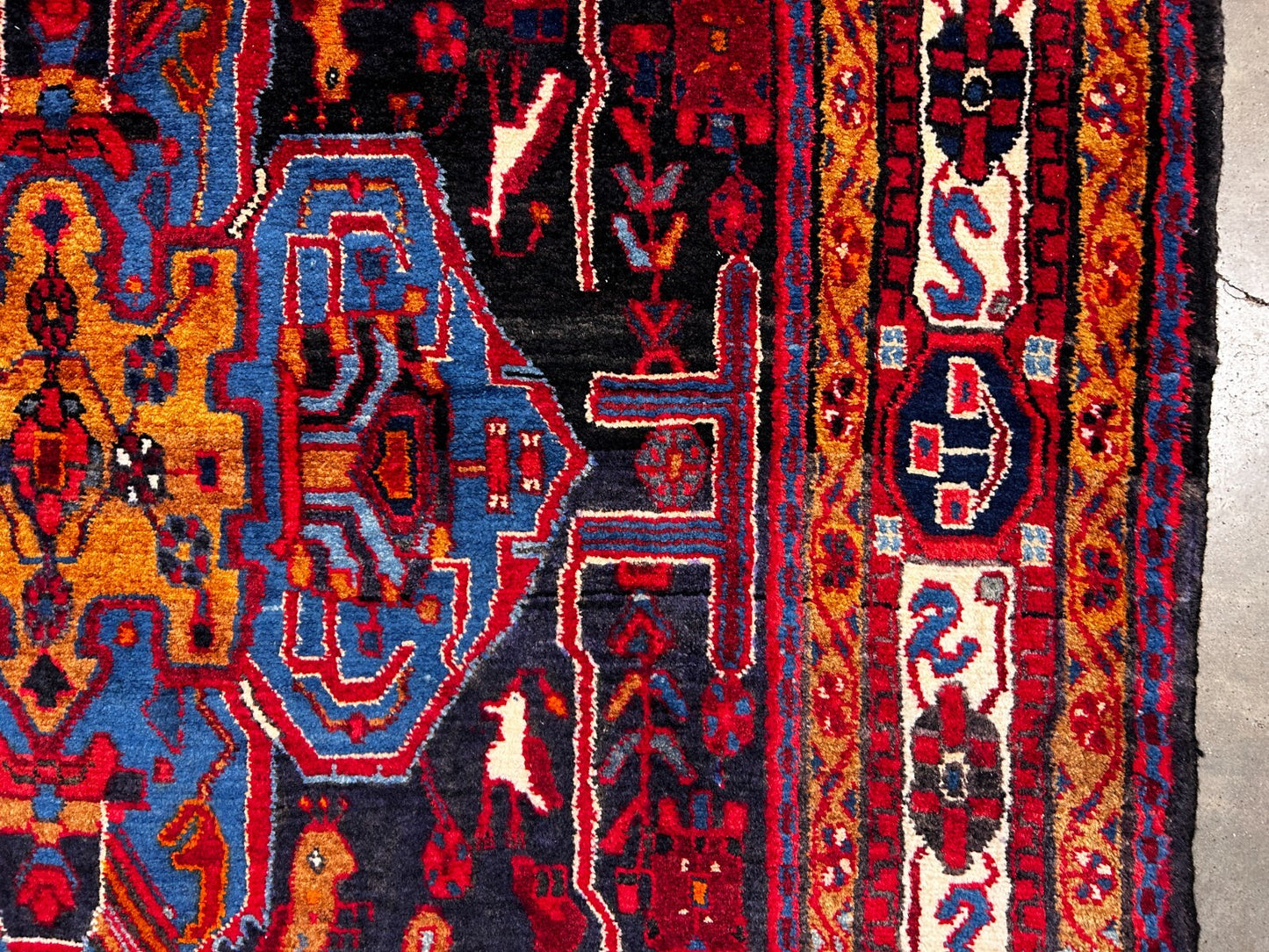 5'3" x 10'11" Hand-Knotted 100% Lamb Wool Pile Nahavande Area Rug - Carpet