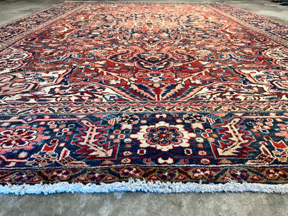 8'5"x11'9" Hand-Knotted 100% Wool Pile Herize Rug