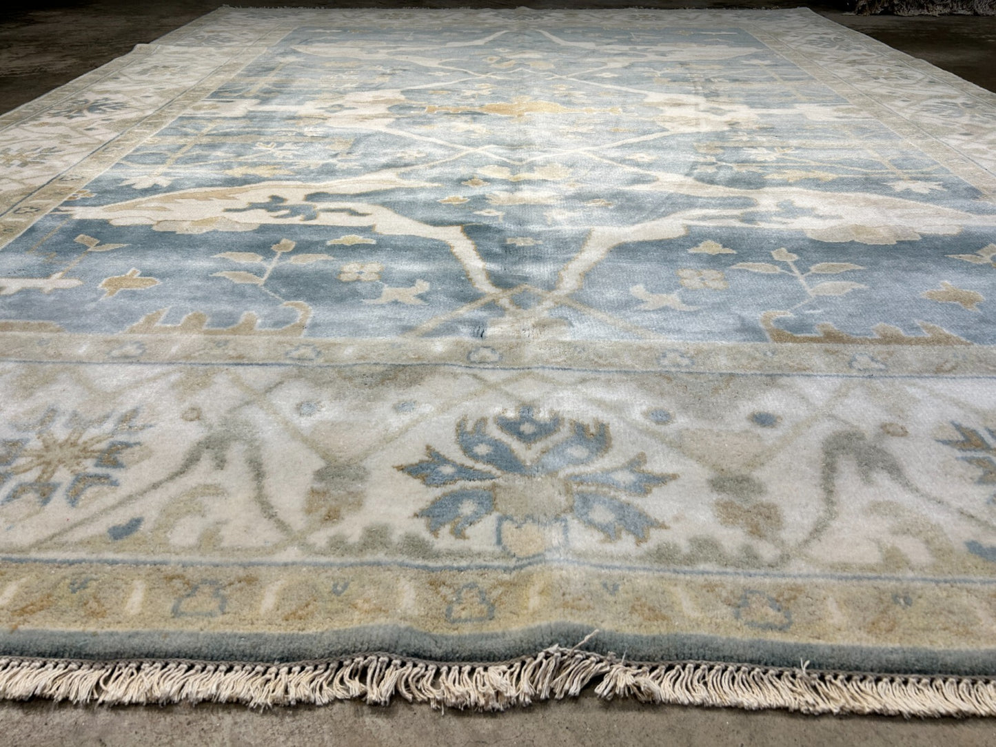 7'10" x 10'0" Hand-Knotted 100% Wool Carpet - Indian Oushak Area Rug