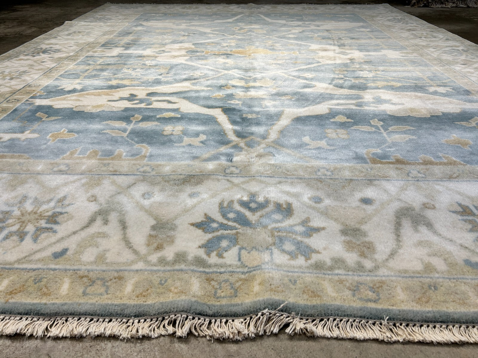 7'10" x 10'0" Hand-Knotted 100% Wool Carpet - Indian Oushak Area Rug