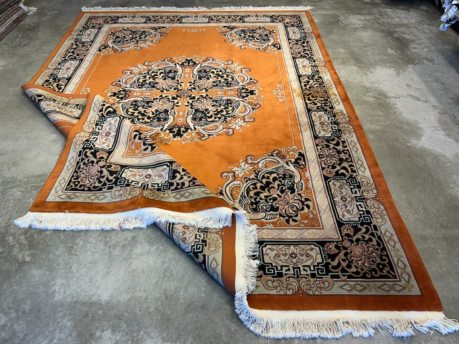9'x12' Hand-Knotted 100% Wool Pile Oriental Rug
