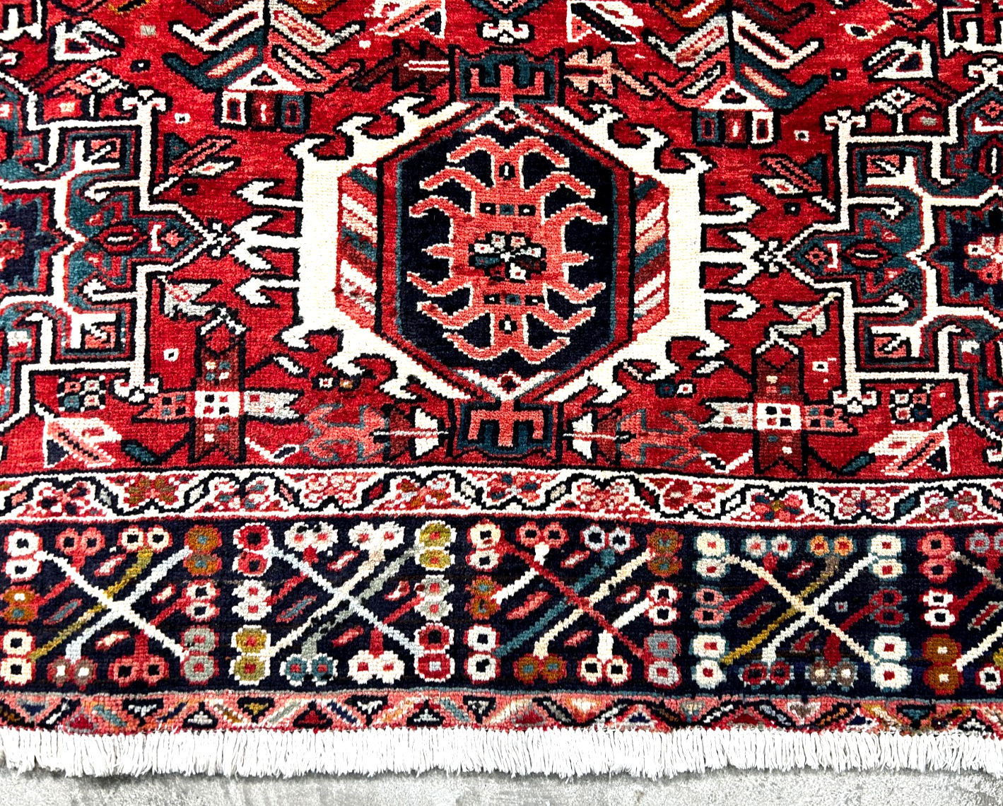 7'8" x 12' Hand-Knotted 100% Wool Pile Karaja  Area Rug - Carpet