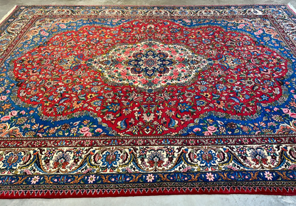 8'4"x11'11" Hand-Knotted 100% Wool Pile Bakhtiarie Rug