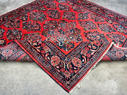 Collector Antique - 4'x4' Hand-Knotted 100% Wool Pile Sarouke Rug