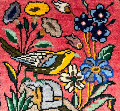 3'5"x5'2" Hand-Knotted 100% Lamb Wool Bakhtiarie Carpet - Area Rug