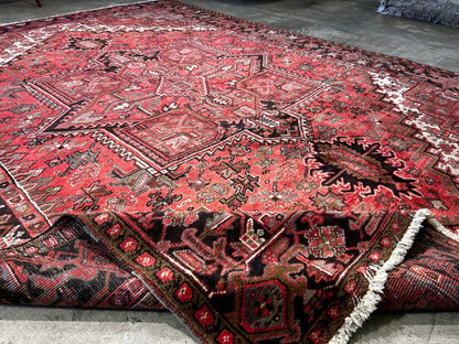 8'3" x 11'0" Hand-Knotted 100% Wool Pile Herize Area Rug - Area Carpet