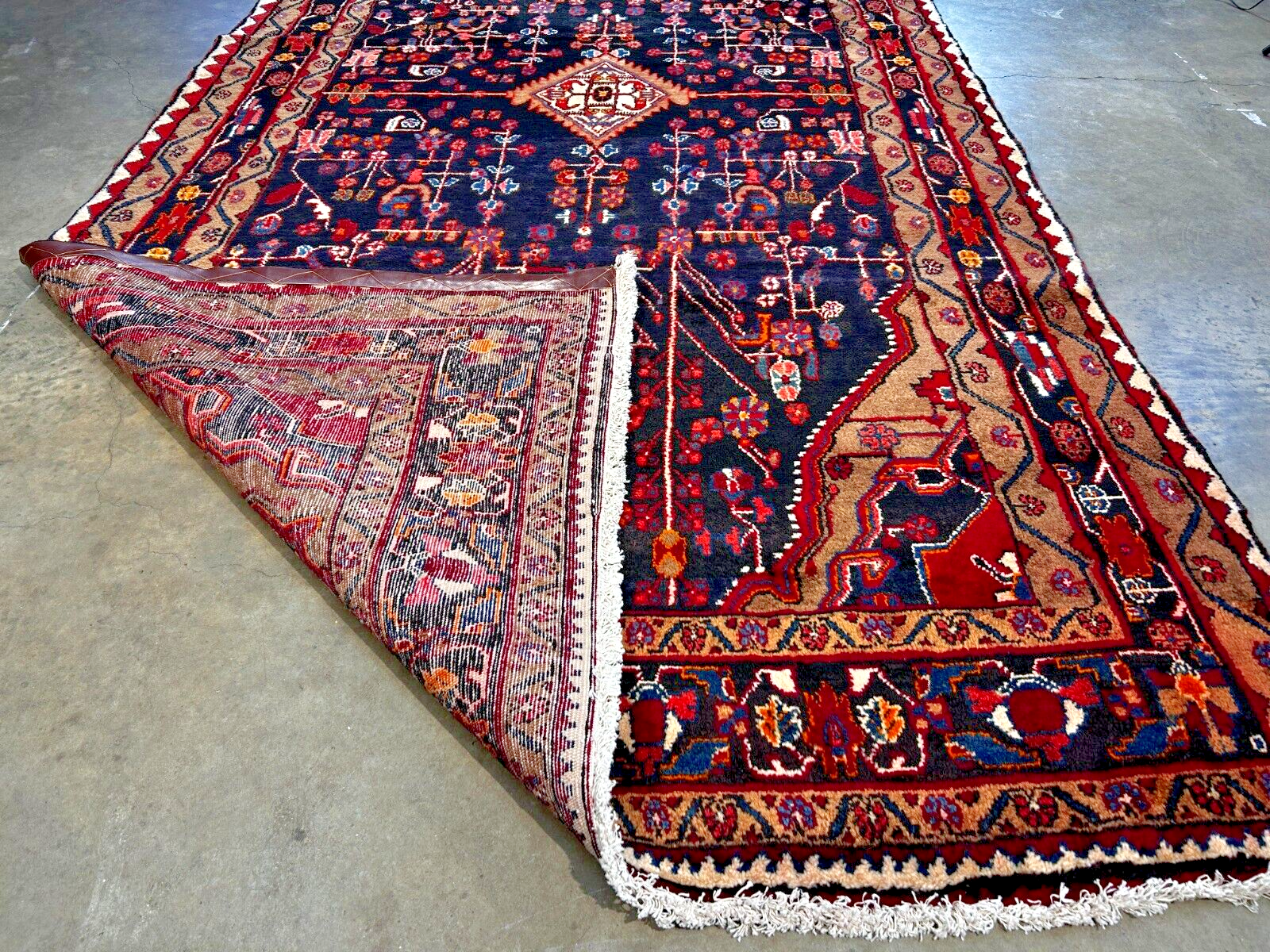 5'5" x 10'4" Hand-Knotted 100% Wool Pile Nahavande Area Rug